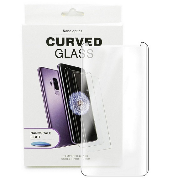 5D Curved with UV light full glue transparent glass full scr